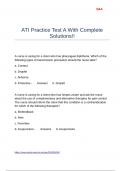 ATI Practice Test A With Complete Solutions&excl;&excl;