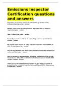 Emissions Inspector Certification questions and answers&period;