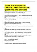 Texas State Inspector License &ndash; Emissions exam questions and answers