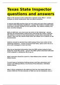 Texas State Inspector questions and answers&period;