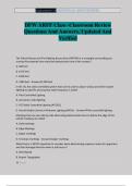 DFW ARFF Class -Classroom Review Questions And Answers&period; Updated And Verified