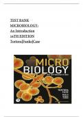 Test Bank for Microbiology&colon; An Introduction&comma; 14th Edition by Tortora 2024 &vert;Chapter 1-28 &vert; All Chapters
