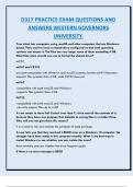 D317 PRACTICE EXAM QUESTIONS AND  ANSWERS WESTERN GOVERNORS  UNIVERSITY&period;