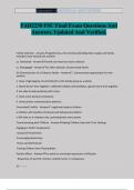 FAD2230 FSU Final Exam Questions And Answers&period; Updated And Verified&period;