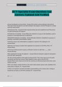 HCV Specialist Exam Questions And Answers&period; Updated And Verified&period;