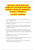 NAB REAL EXAM 2025-2026  COMPLETE 500 QUESTIONS AND  CORRECT DETAILED ANSWERS &vert;&vert;  ALREADY GRADED A&plus;  <LATEST VERSION> 