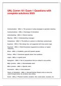 UNL Comm 101 Exam 1 Questions with complete solutions 2025&period;