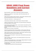 HEAS 1000 Final Exam Questions and Correct Answers