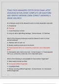 TEXAS FOOD MANAGERS CERTIFICATION EXAM LATEST  2025&sol;2026 ACTUAL EXAM&vert; COMPLETE 100 QUESTIONS  AND VERIFIED ANSWERS &lpar;100&percnt; CORRECT ANSWERS&rpar; A  GRADE ASSURED&excl;&excl; 