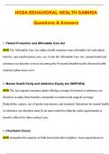 HOSA Behavioral Health SAMHSA &lpar;2025 &sol; 2026 Update&rpar; Questions and Verified Answers &vert; 100&percnt; Correct &vert; Grade A&plus;