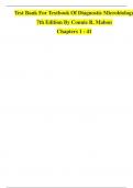 Test Bank for Textbook of Diagnostic Microbiology&comma; 7th Edition by Connie R&period; Mahon &vert; Complete Exam Preparation