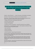NUR 641- Advanced Pharm & Patho Exam Questions And Answers&period; Updated And Verified&period;