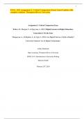 ENGL 1101 Assignment 2&colon; Critical Comparison Essay&vert; Latest Update with complete solution- Thompson Rivers University