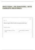 HPSV EXAM &vert; 100 QUESTIONS &vert; WITH COMPLETE SOLUTIONS&excl;&excl;