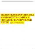 TEST BANK FOR PSYCHOLOGY 6th EDITION BY SAUNDRA K&period; CICCARELLI J&period; AND NOLAND