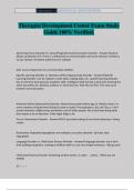Therapist Development Center Exam Study Guide 100&percnt; Verified&period;