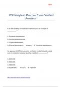 PSI Maryland Practice Exam Verified Answers&excl;&excl;