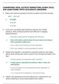  CHAMPIONS REAL ESTATE MARKETING EXAM 2025&vert; 200 QUESTIONS WITH ACCURATE ANSWERS