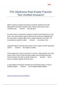 PSI Oklahoma Real Estate Practice Test Verified Answers&excl;&excl;