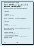 NWCA CCMA Exam Questions And Answers Latest Update
