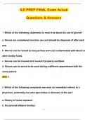 ILE Prep Final Exam 2025 Questions and Answers Latest 100&percnt; Correct Answers