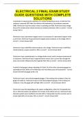 ELECTRICAL 2 FINAL EXAM STUDY GUIDE QUESTIONS WITH COMPLETE SOLUTIONS