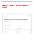 MACWIC SAMPLE TEST QUIZZES & ANS&excl;&excl;