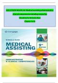 SOLUTION MANUAL Medical Assisting Administrative & Clinical Competencies MindTap Course List 9th Edition by Michelle Blesi&comma; All Chapters 1 - 58 ISBN&colon;9780323758314 GET IT 100&percnt; ACCURATE&excl;&lpar;Graded A&plus;&rpar;Complete version