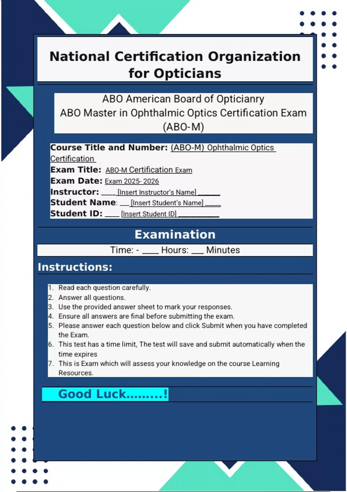 Ophthalmology Certification Exam Review Questions and Answers | 100% ...