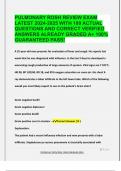 PULMONARY ROSH REVIEW EXAM  LATEST 2024-2025 WITH 189 ACTUAL  QUESTIONS AND CORRECT VERIFIED  ANSWERS ALREADY GRADED A&plus; 100&percnt;  GUARANTEED PASS&excl;