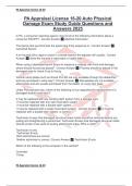 PA Appraisal License 16-20 Auto Physical Damage Exam Study Guide Questions and Answers 2025