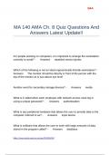 MA 140 AMA Ch&period; 8 Quiz Questions And Answers Latest Update&excl;&excl;
