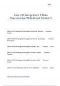 Ama 160 Assignment 1 Male Reproductive With Actual Solution&excl;&excl;&period;