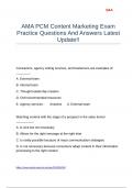 AMA PCM Content Marketing Exam Practice Questions And Answers Latest Update&excl;&excl;