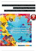 TEST BANK For Varcarolis' Foundations of Psychiatric Mental Health Nursing&comma; 9th Edition by Margaret Jordan Halter Chapters 1 - 36 &vert; Complete&period; All Chapters with Correct Answers