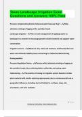 Texas Landscape Irrigation Exam  Questions and Answers 100&percnt; Pass