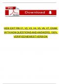 HESI EXIT RN V1&comma; V2&comma; V3&comma; V4&comma; V5&comma; V6&comma; V7&comma; EXAM WITH NGN QUESTIONS AND ANSWERS&comma; 100&percnt; VERIFIED NEWEST VERSION