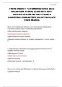 FACHE WEEKS 1-12 COMBINED EXAM 2025&vert;  BRAND NEW ACTUAL EXAM WITH 100&percnt;  VERIFIED QUESTIONS AND CORRECT  SOLUTIONS&vert; GUARANTEED VALUE PACK&vert; ACE  YOUR GRADES&period;