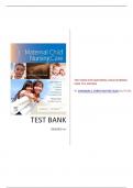 TEST BANK FOR Maternal Child Nursing Care 7th Edition by Shannon E&period; Perry RN PhD FAAN &lpar;Author&rpar;&comma;   &lpar;All chapters covered&rpar; &lpar;Complete Guide&rpar; &lpar;Graded A&plus;&rpar; 