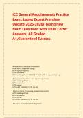  ICC General Requirements Practice Exam&comma; Latest Expert Premium Update&lpar;2025-2026&rpar;&vert;Brand new Exam Questions with 100&percnt; Correct Answers&comma; All Graded A&plus;&comma;Guaranteed Success&period;