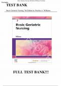 TEST BANK for Basic Geriatric Nursing 7th Edition by Patricia A&period; Williams All chapters 1-20&vert;&vert; ISBN 9780323554558&period;