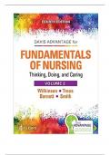 TEST BANK FOR FUNDAMENTALS OF NURSING &lpar;TWO VOLUME SET&rpar; WITH DAVIS ADVANTAGE & DAVIS EDGE 4TH EDITION BY JUDITH M WILKINSON &vert; 9780803676909 &vert; CHAPTER 1-46 &vert; ALL CHAPTERS WITH ANSWERS AND RATIONALS