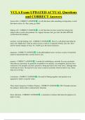 VCLA Exam UPDATED ACTUAL Questions and CORRECT Answers