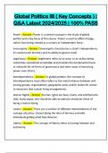 Global Politics IB &lpar; Key Concepts &rpar; &vert; Q&A Latest 2024&sol;2025 &vert; 100&percnt; PASS