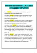 IB Global politics sl&sol;hl &vert; Q&A Latest 2024&sol;2025 &vert; 100&percnt; PASS