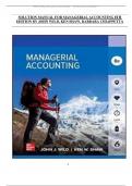 SOLUTION MANUAL FOR MANAGERIAL ACCOUNTING 8TH  EDITION BY JOHN WILD&comma; KEN SHAW&comma; BARBARA CHIAPPETTA