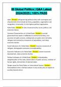 IB Global Politics &vert; Q&A Latest 2024&sol;2025 &vert; 100&percnt; PASS
