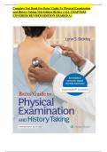 Complete Test Bank For Bates&rsquo; Guide To Physical Examination and History Taking 13th Edition Bickley &lpar;ALL CHAPTERS 1-27&rpar; REVISED EDITION GRADED A&plus;