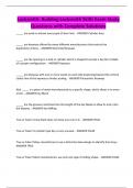 Locksmith&colon; Building Locksmith Skills Exam Study Questions with Complete Solutions
