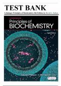 Test Bank for Lehninger Principles of Biochemistry&comma; 8th Edition by Nelson